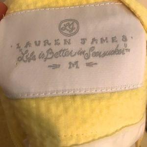 Yellow. Lauren James Seersucker medium skirt. Gently worn.